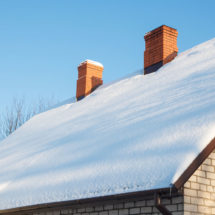 Snow on Roof of Southgate Michigan Home